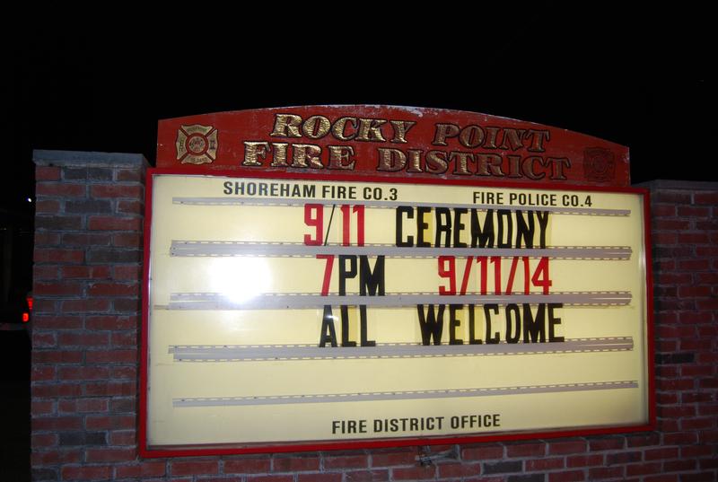 9/11 Ceremony 9/11/14 7pm